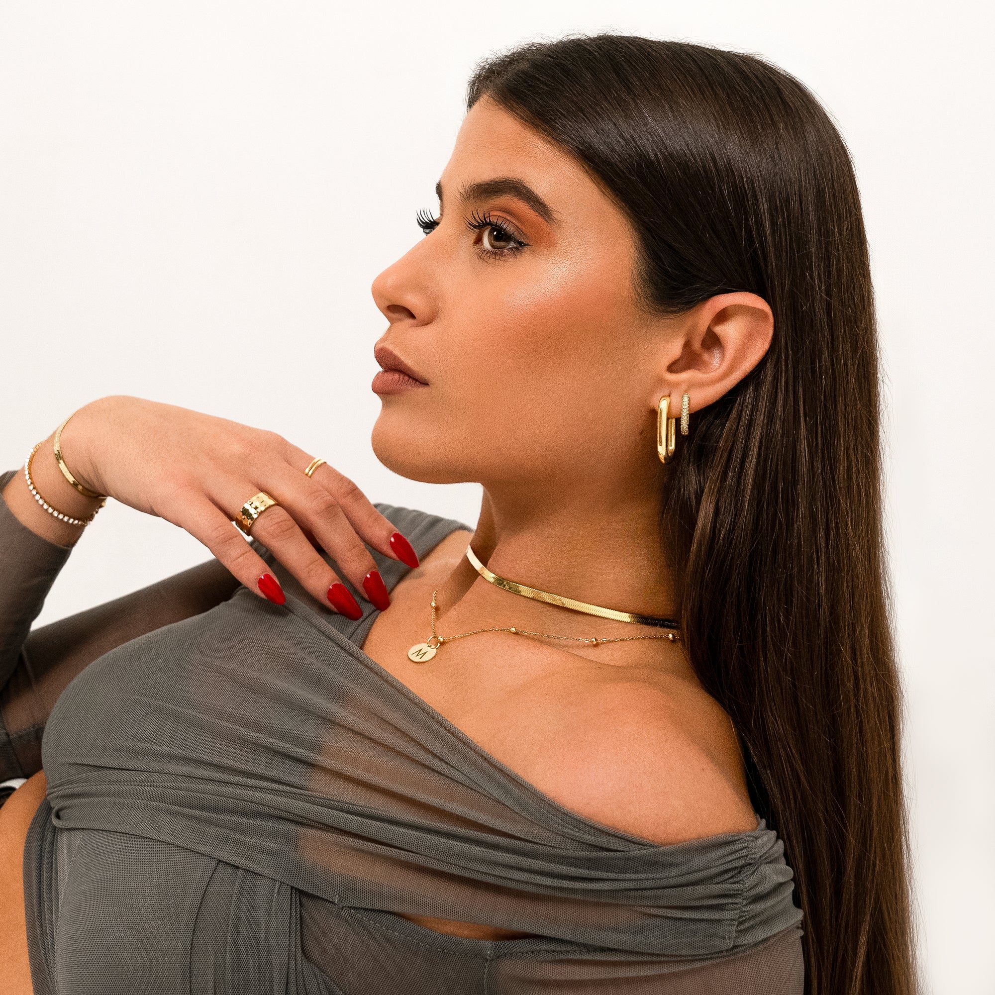 Helena - Sleek Flat Chain Necklace for Women