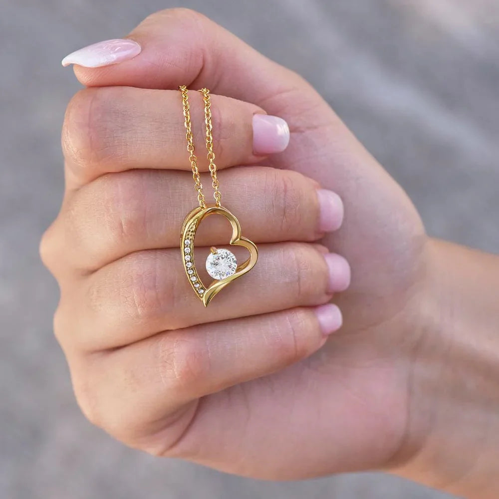 Diamond Love Necklace - Gift for Her