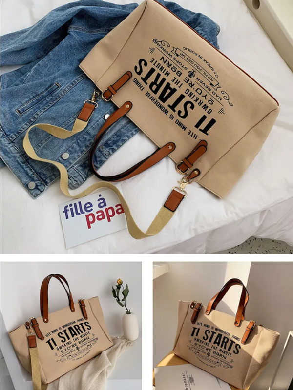 Lexie - Spacious Canvas Tote