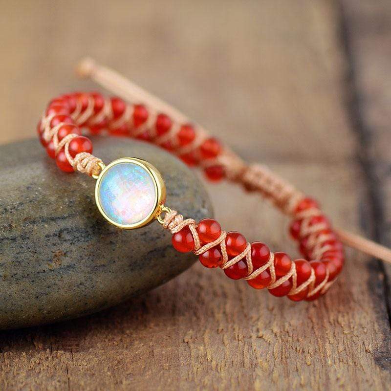 Aurielle - Amethyst & Opal Yoga Bracelet for Women