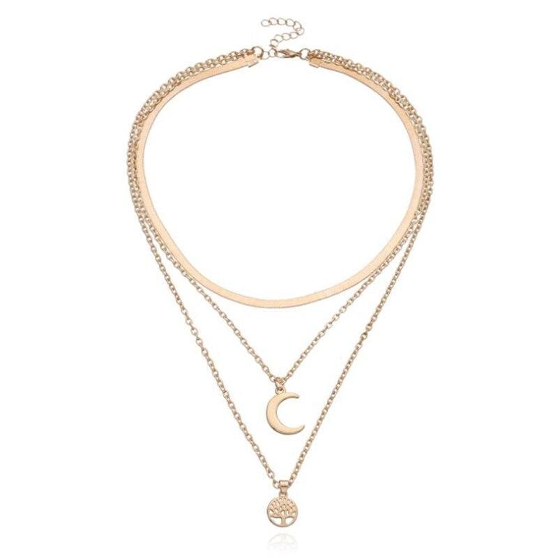 Selestina - Tree of Life & Moon Necklace for Women