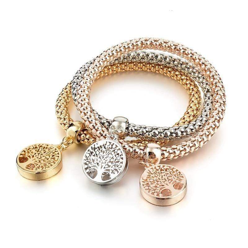 Liora - Tree of Life Bracelet Set (3-Piece) for Women
