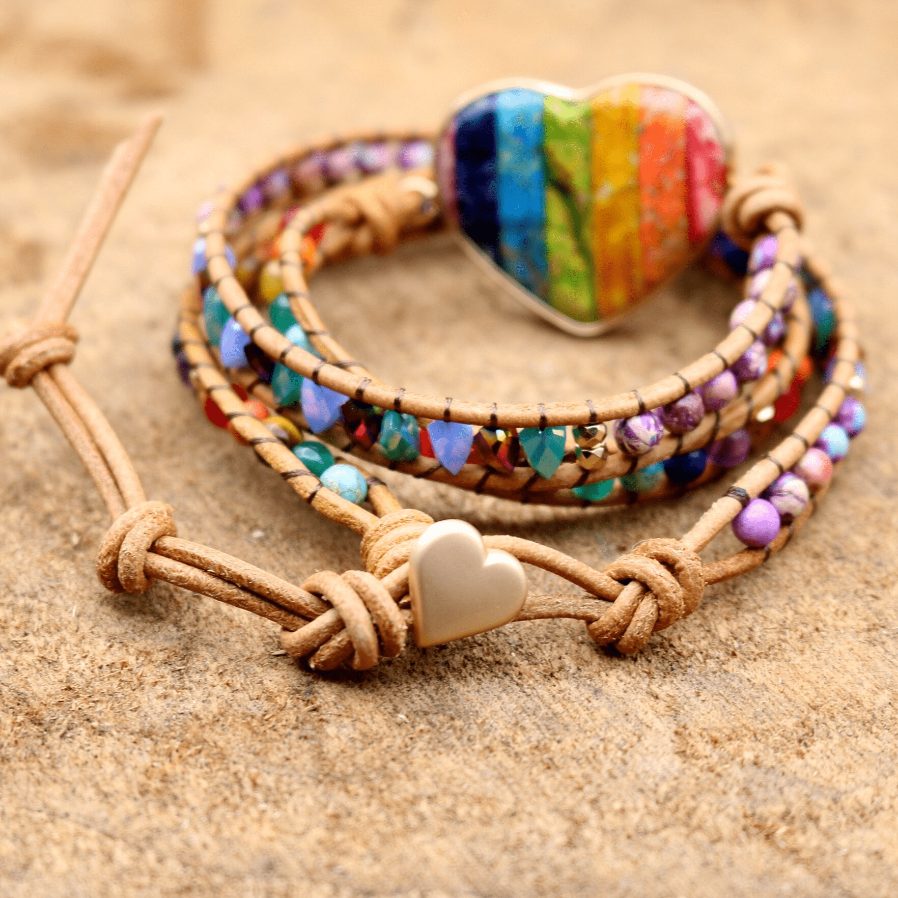 Liora - Chakra Heart Wrap Bracelet for Women