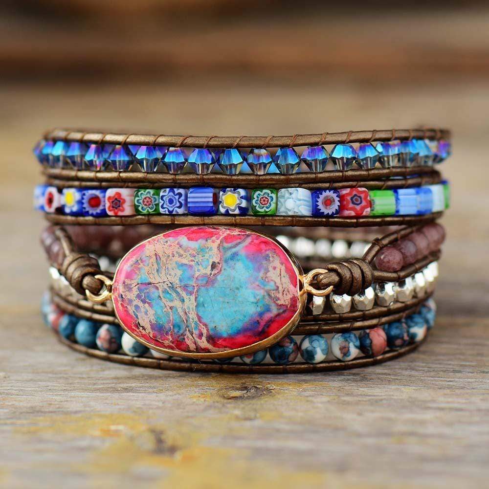 FloraWrap - Jasper Wrap Bracelet