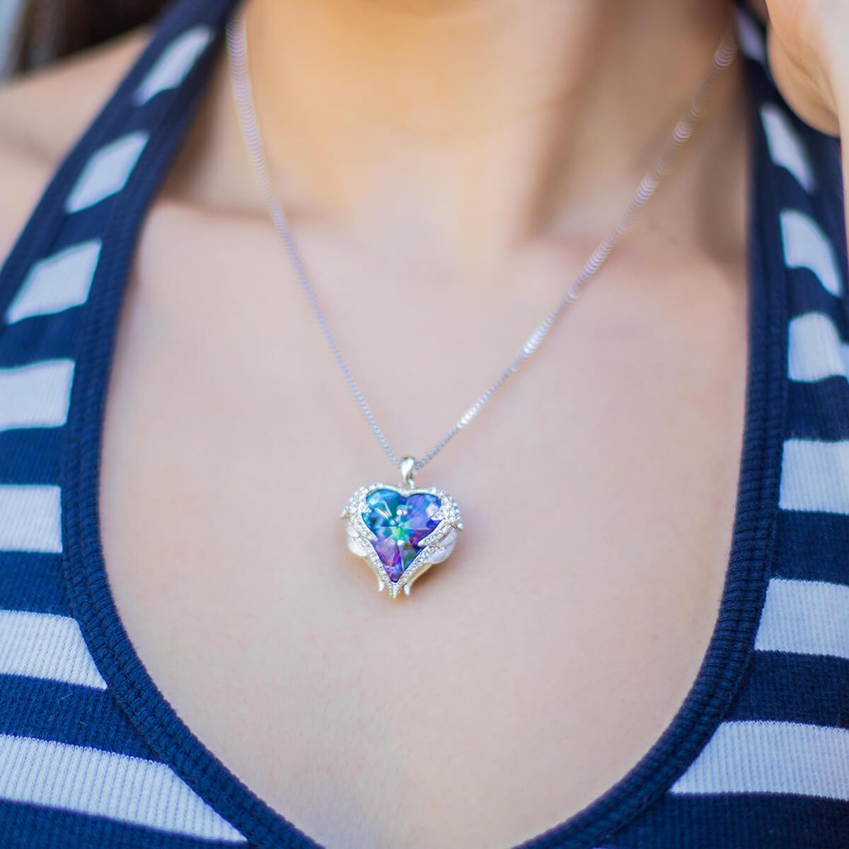 Celestina - Angel Wing Pendant Necklace