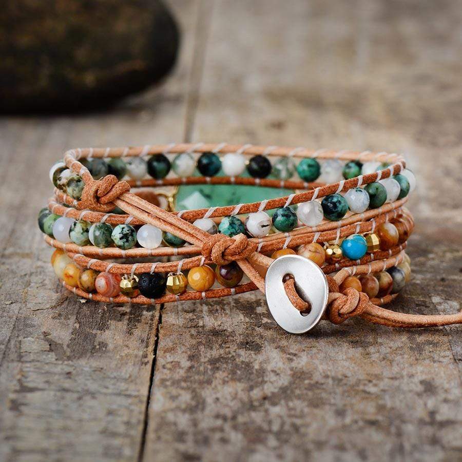 Elina - JadeGlow Calming Wrap Bracelet for Women