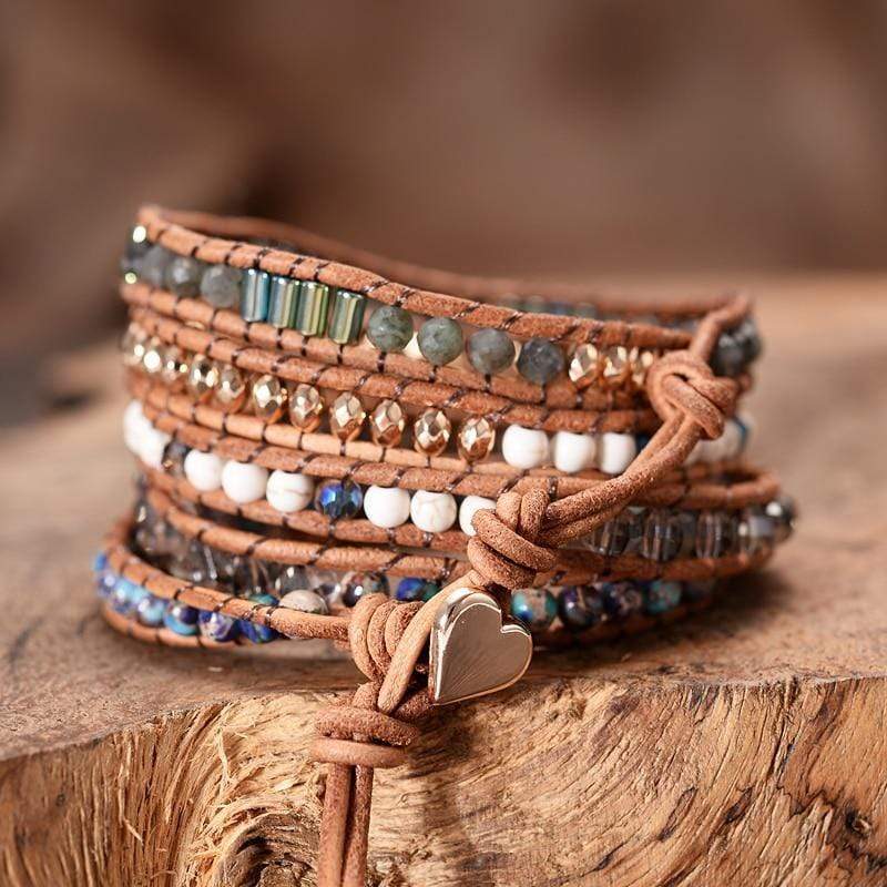 Lunara - Labradorite Heart Bracelet for Women