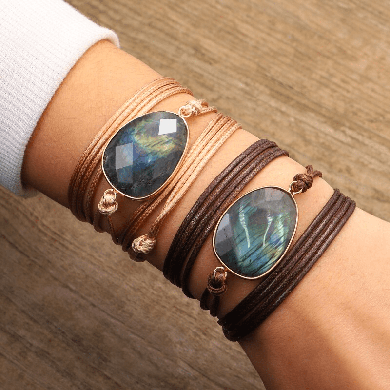 Lunaria - Labradorite Cord Bracelet