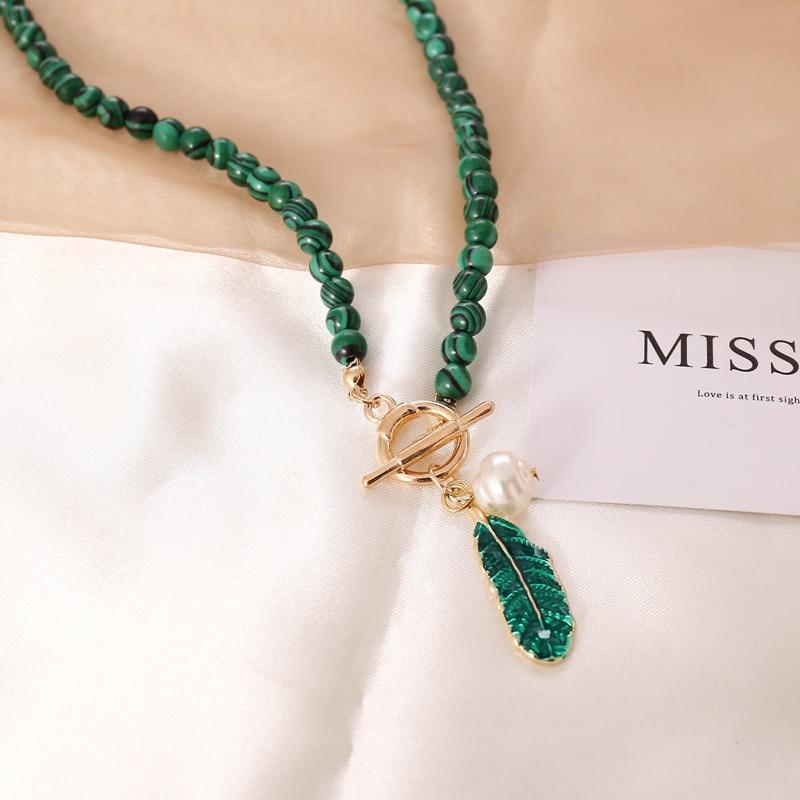 Thalina - Malachite Pendant Necklace