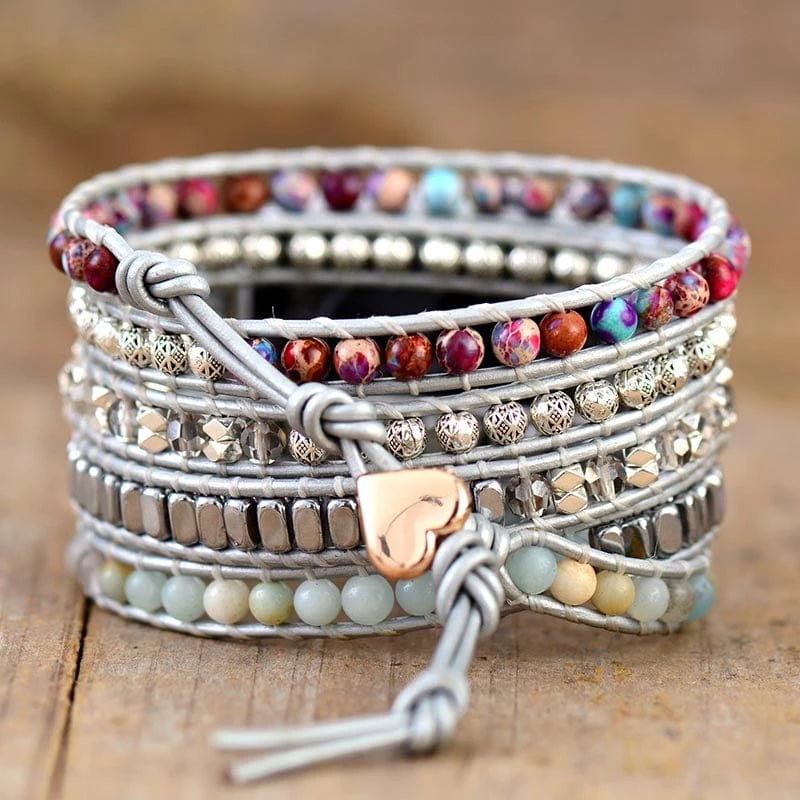 Jasper Wrap - Natural Stone Apple Watch Band
