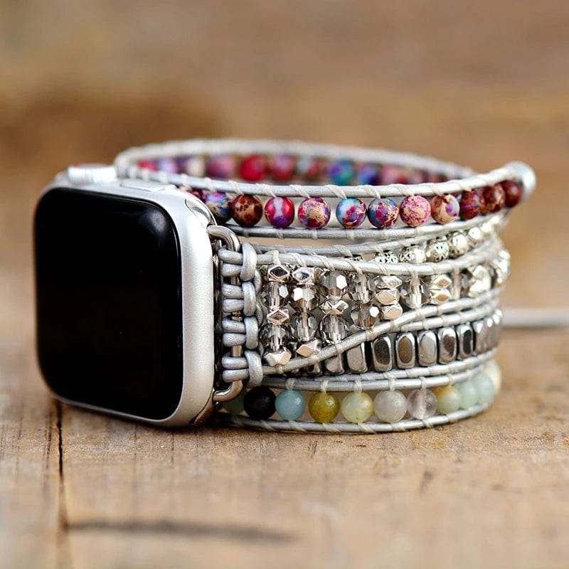 Jasper Wrap - Natural Stone Apple Watch Band