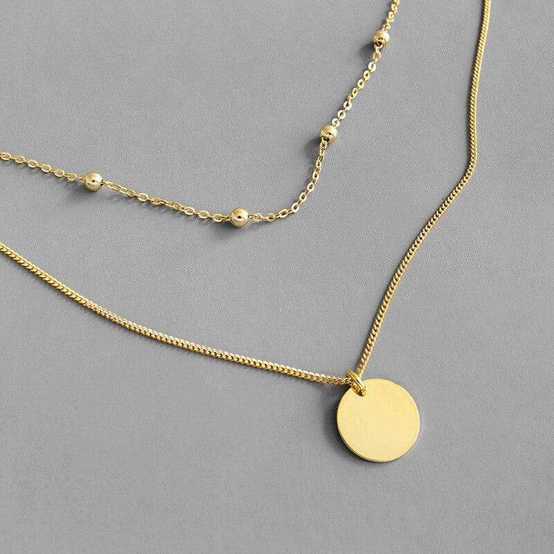 Lunisa - Layered Sterling Silver Necklace