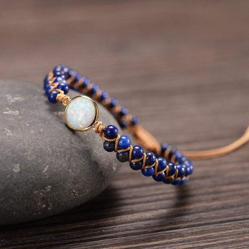 Aurielle - Amethyst & Opal Yoga Bracelet for Women
