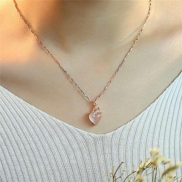 OpalHeart - Opal Pendant Necklace