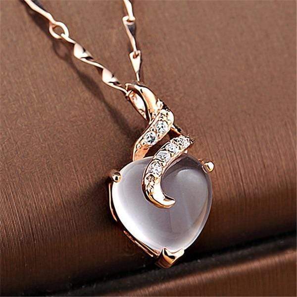 OpalHeart - Opal Pendant Necklace