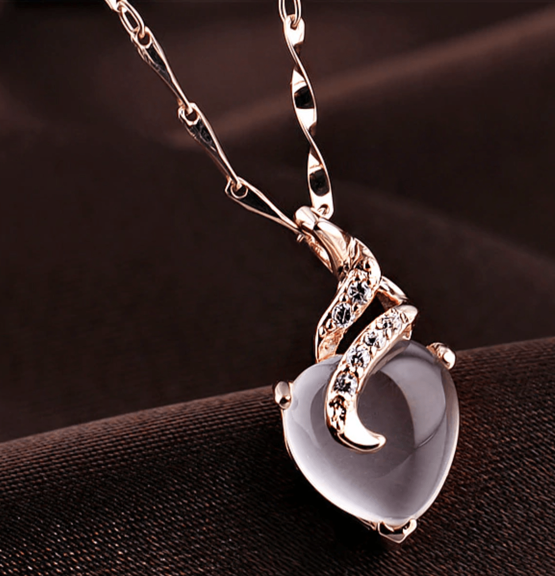 OpalHeart - Opal Pendant Necklace