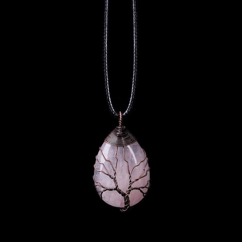RoseDrop - Rose Quartz Pendant Necklace