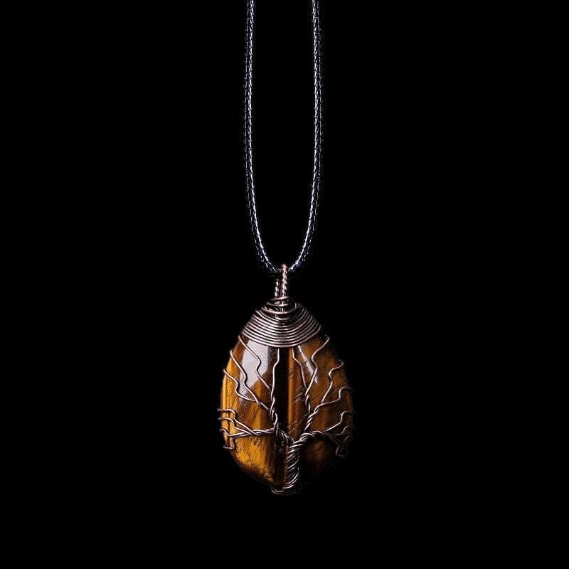 Zarina - Tiger Eye Drop Necklace for Women