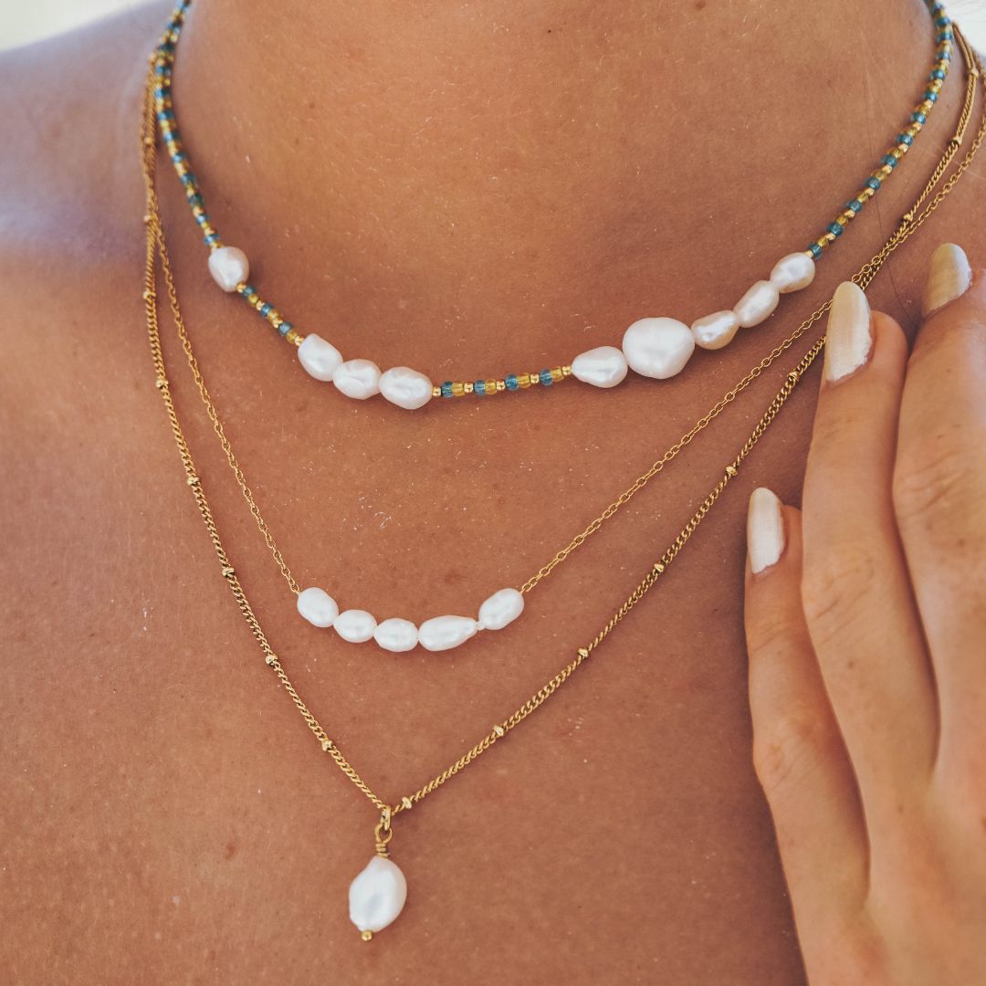 Celina - Necklace with Luxe Freshwater Pearls for Women