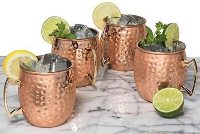 ChillCopper - Hammered Copper Mug Set