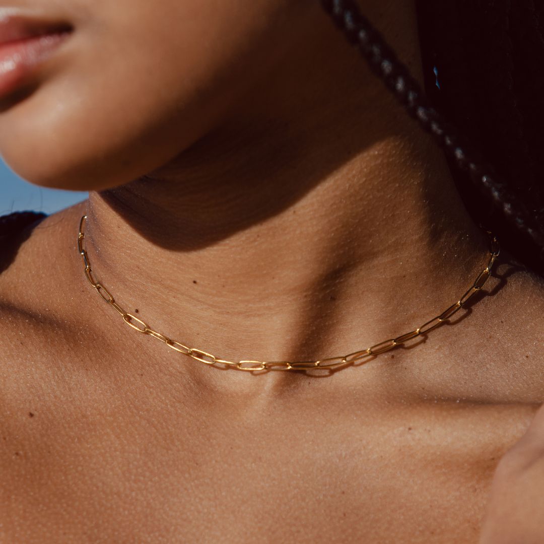 Lina - Paperclip Choker Necklace for Women