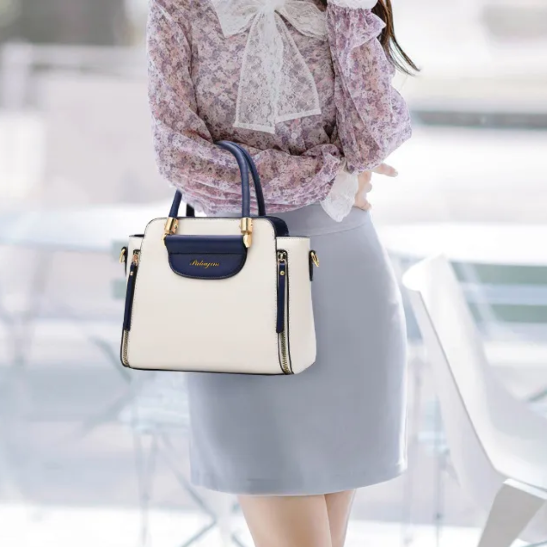 ChicCarry - Stylish Two-Tone Tote Bag for Every Occasion