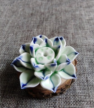 LotusBloom Incense Holder - Elegant Ceramic Burner