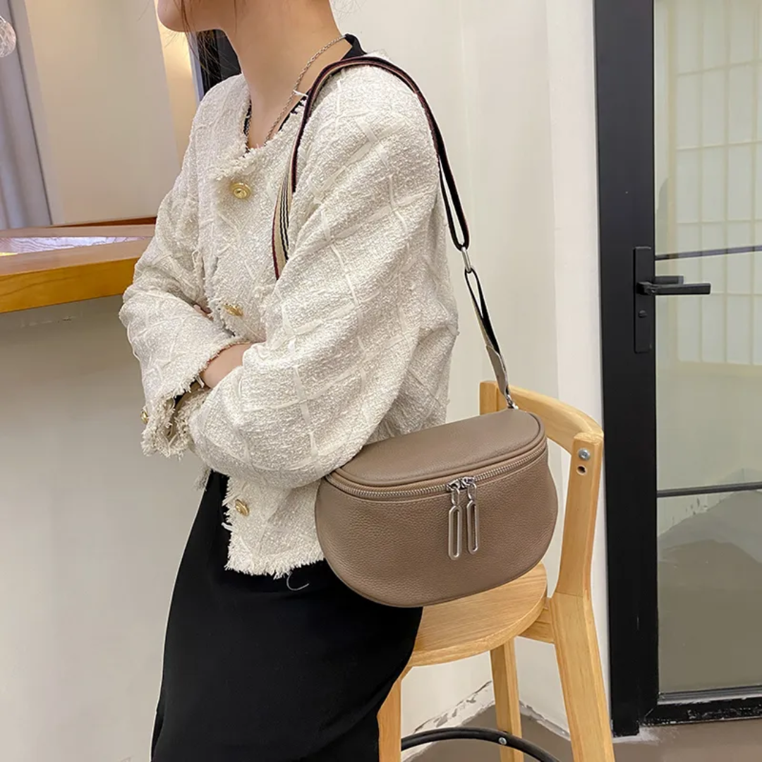 Lucy - Compact Leather Saddle Bag