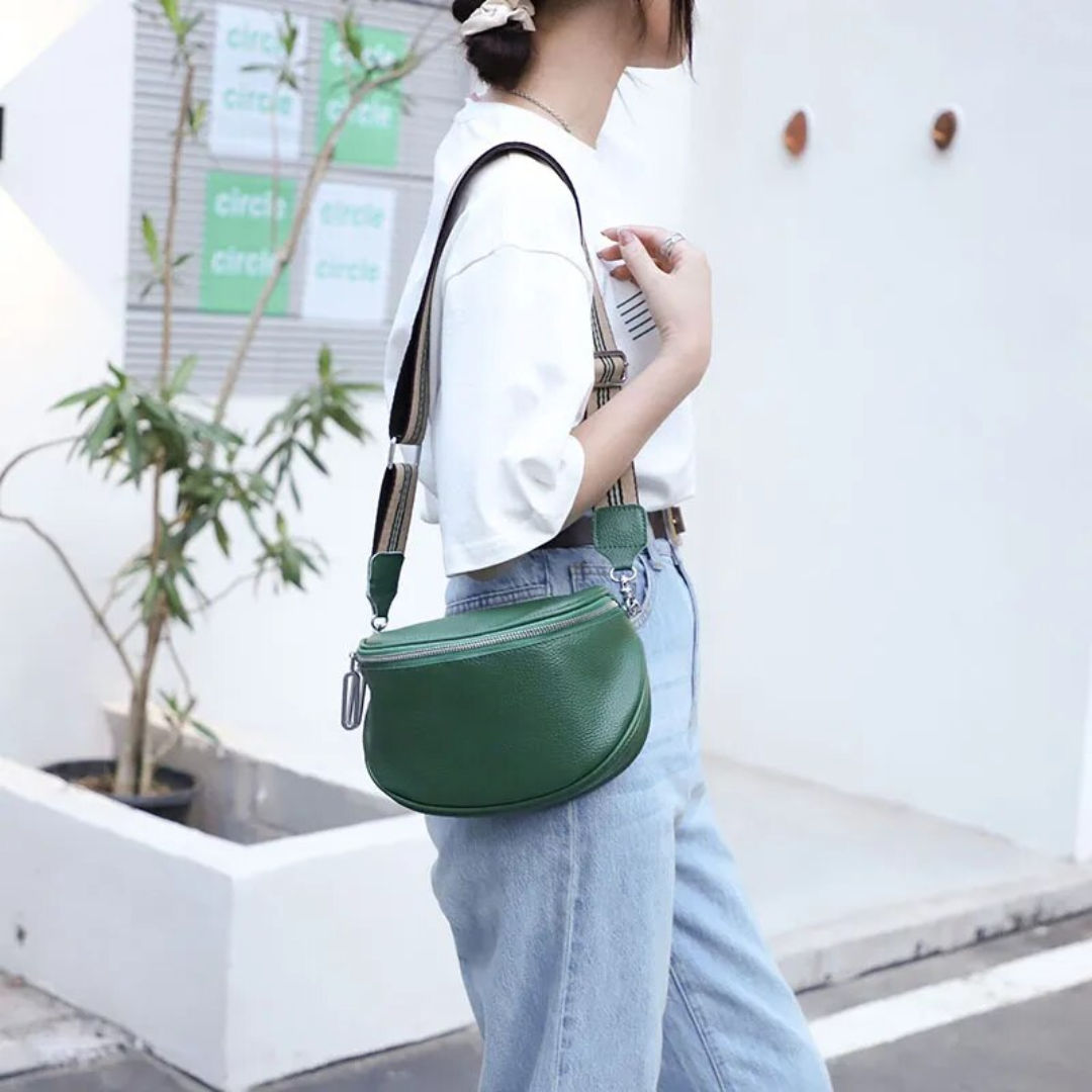 Lucy - Compact Leather Saddle Bag