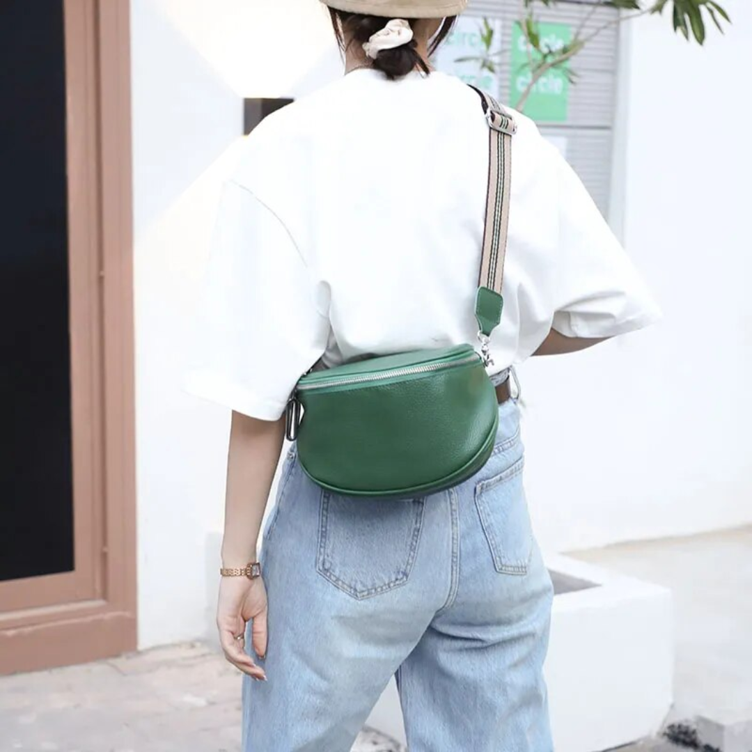 Lucy - Compact Leather Saddle Bag