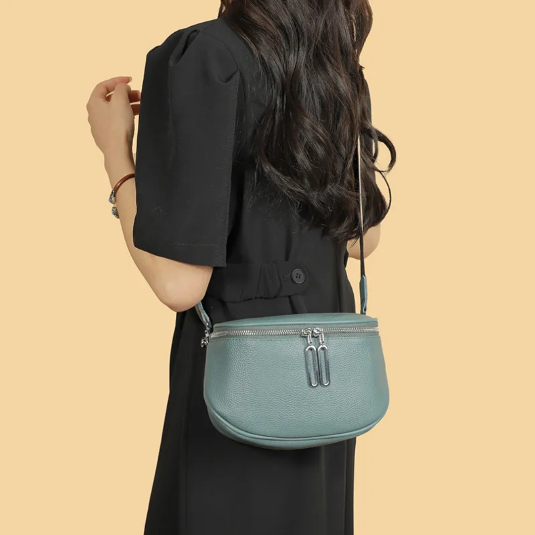 Lucy - Compact Leather Saddle Bag