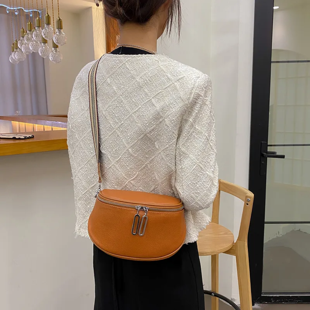 Lucy - Compact Leather Saddle Bag