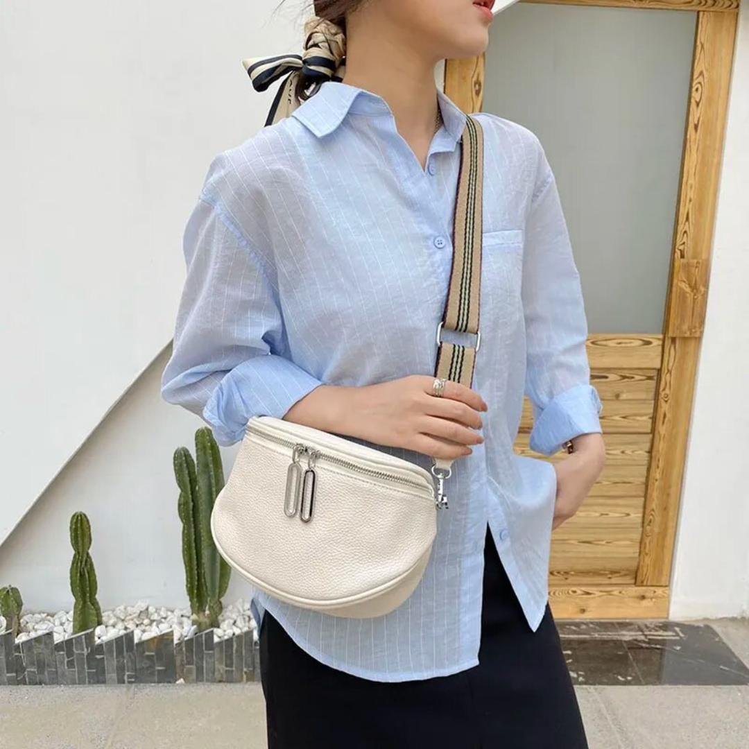 Lucy - Compact Leather Saddle Bag