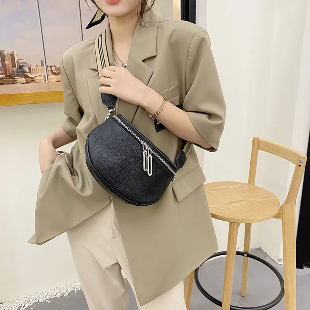 Lucy - Compact Leather Saddle Bag
