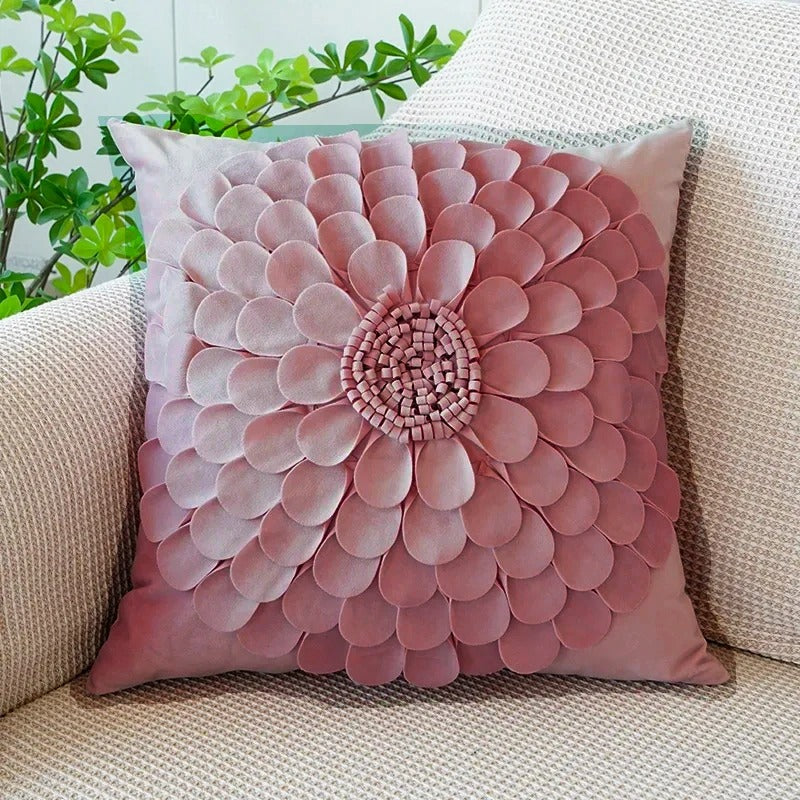 VelourVista Cushion Cover - Cute Plush 3D Design