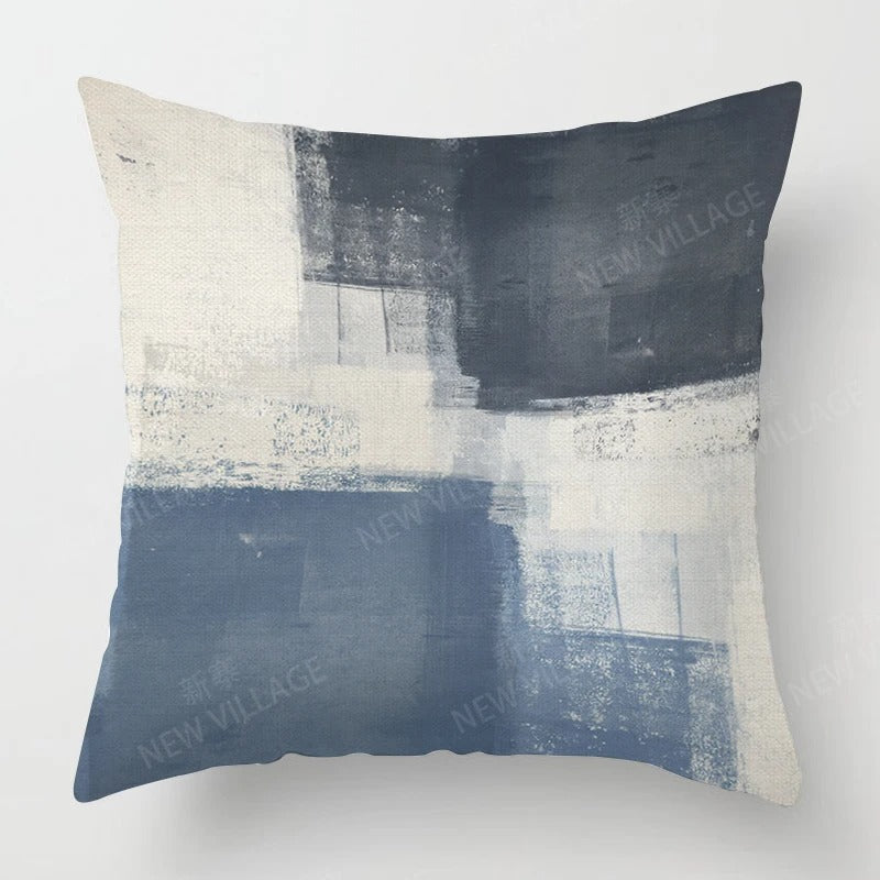 Tricolor Linen Cushion Cover - Modern Interior Accent