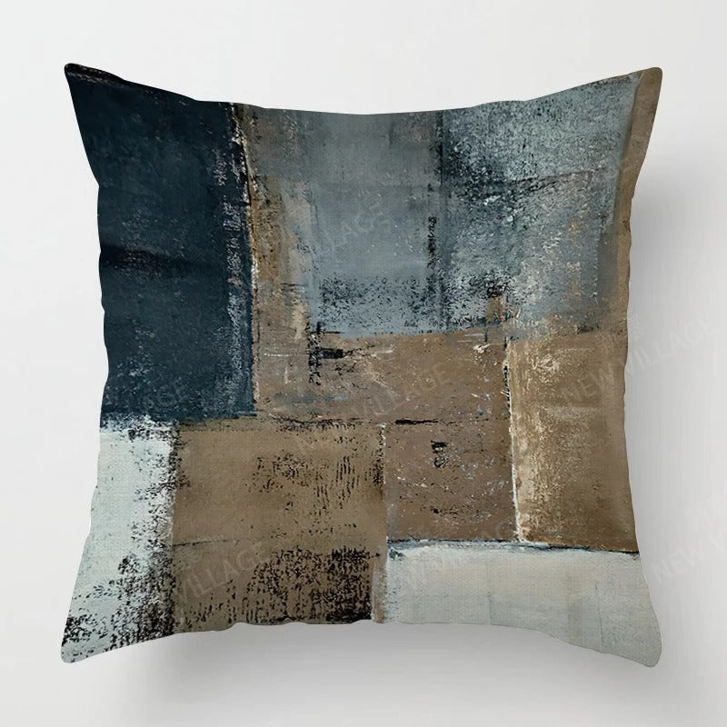 Tricolor Linen Cushion Cover - Modern Interior Accent