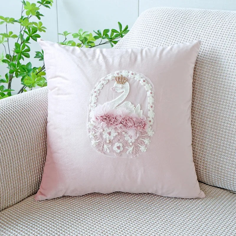 VelourVista Cushion Cover - Cute Plush 3D Design