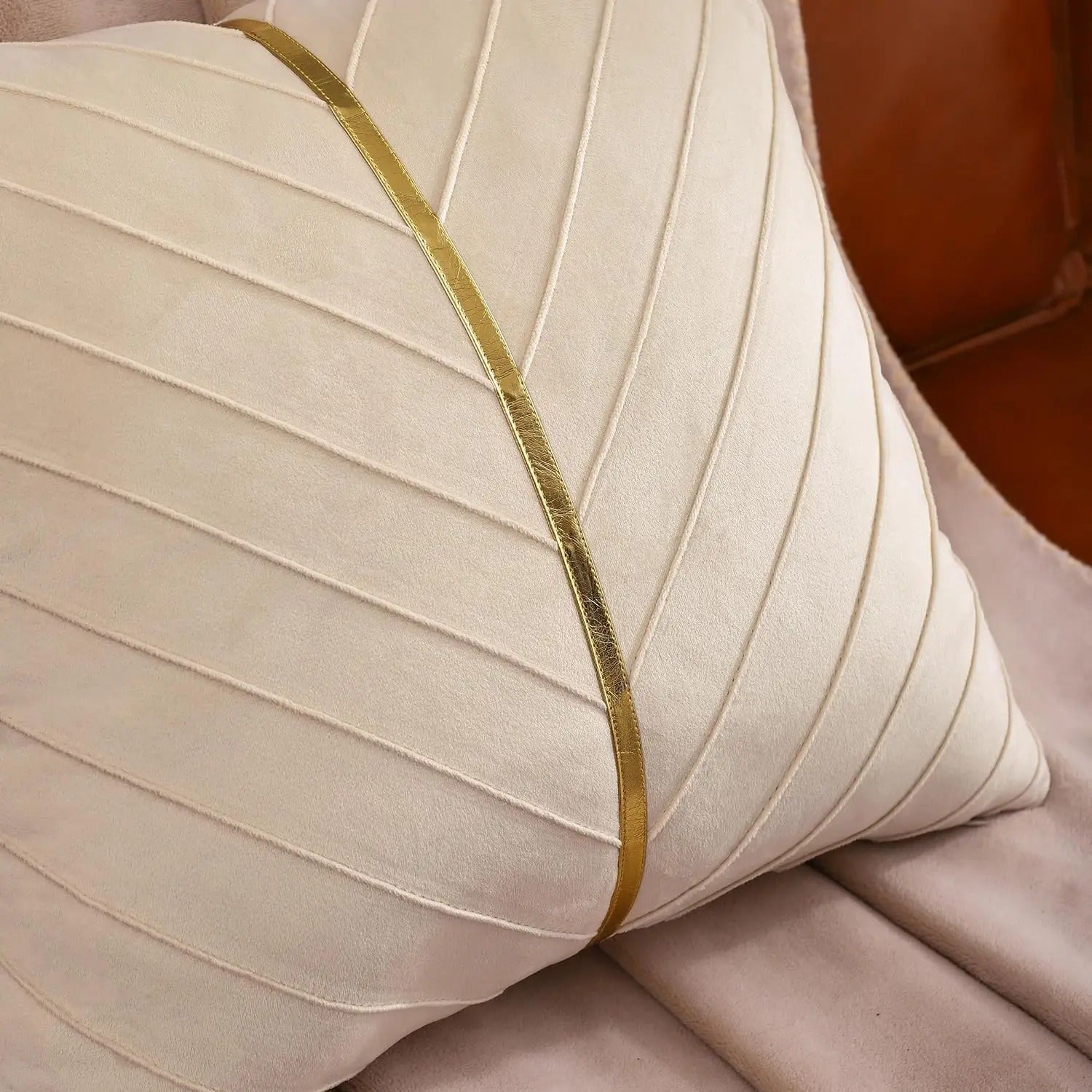 Noir Elegance Cushion Cover - Gold Sequin Velvet