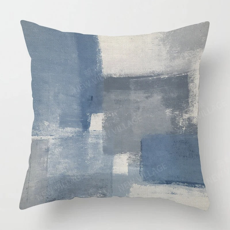 Tricolor Linen Cushion Cover - Modern Interior Accent