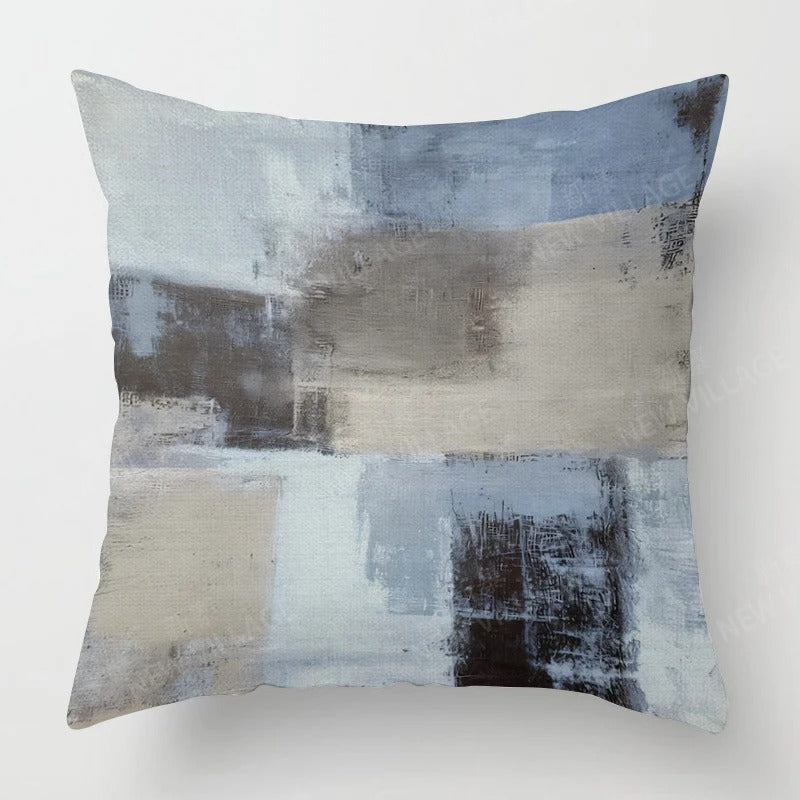 Tricolor Linen Cushion Cover - Modern Interior Accent