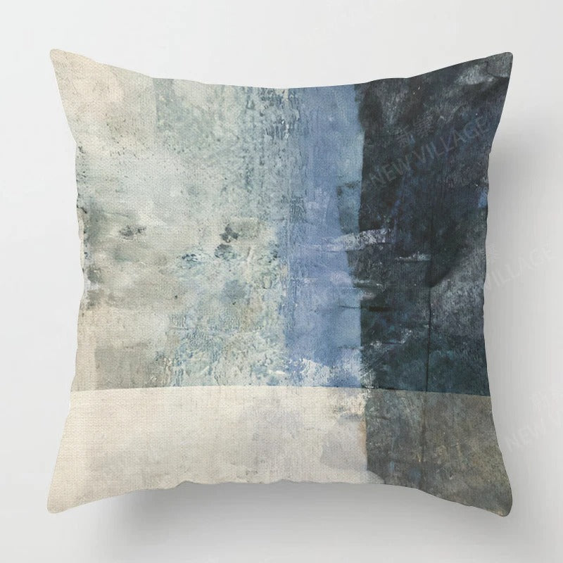 Tricolor Linen Cushion Cover - Modern Interior Accent