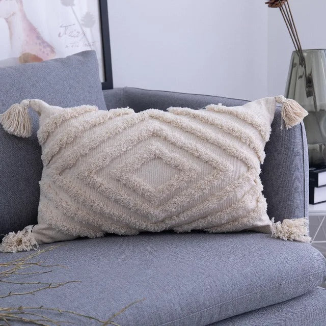 Boho Tufted Cushion Cover - Moroccan Boho Tufted