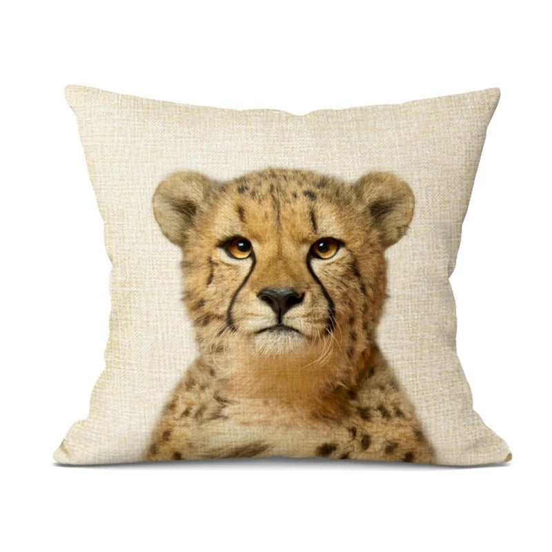 Animal Cushion Cover - Playful Decorative Pillow