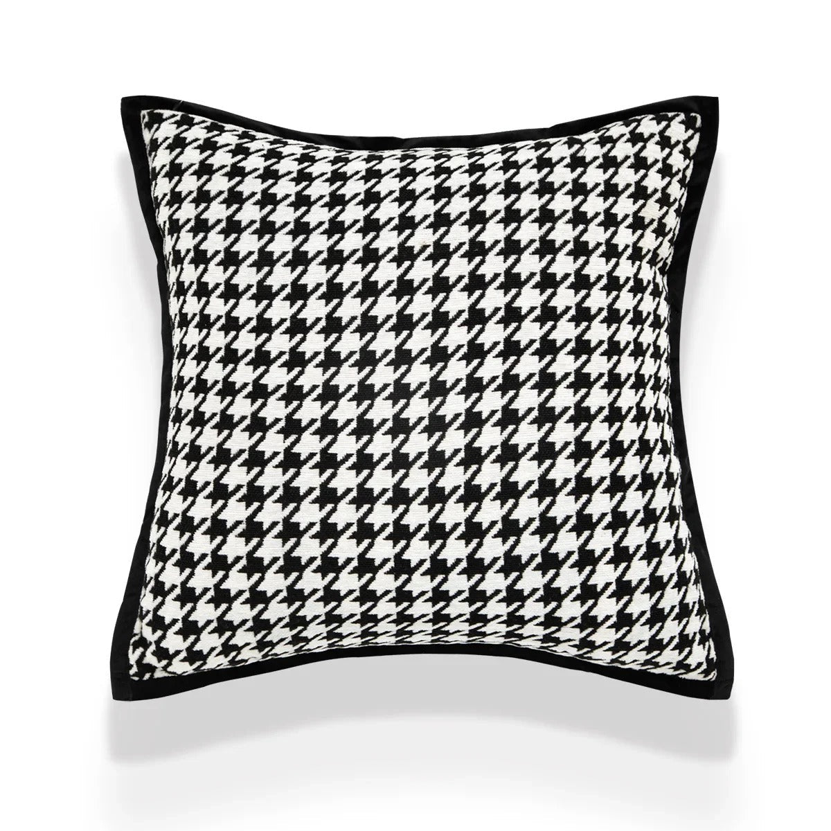 VelvetGlow Cushion Cover - Double-Sided Geometric Jacquard