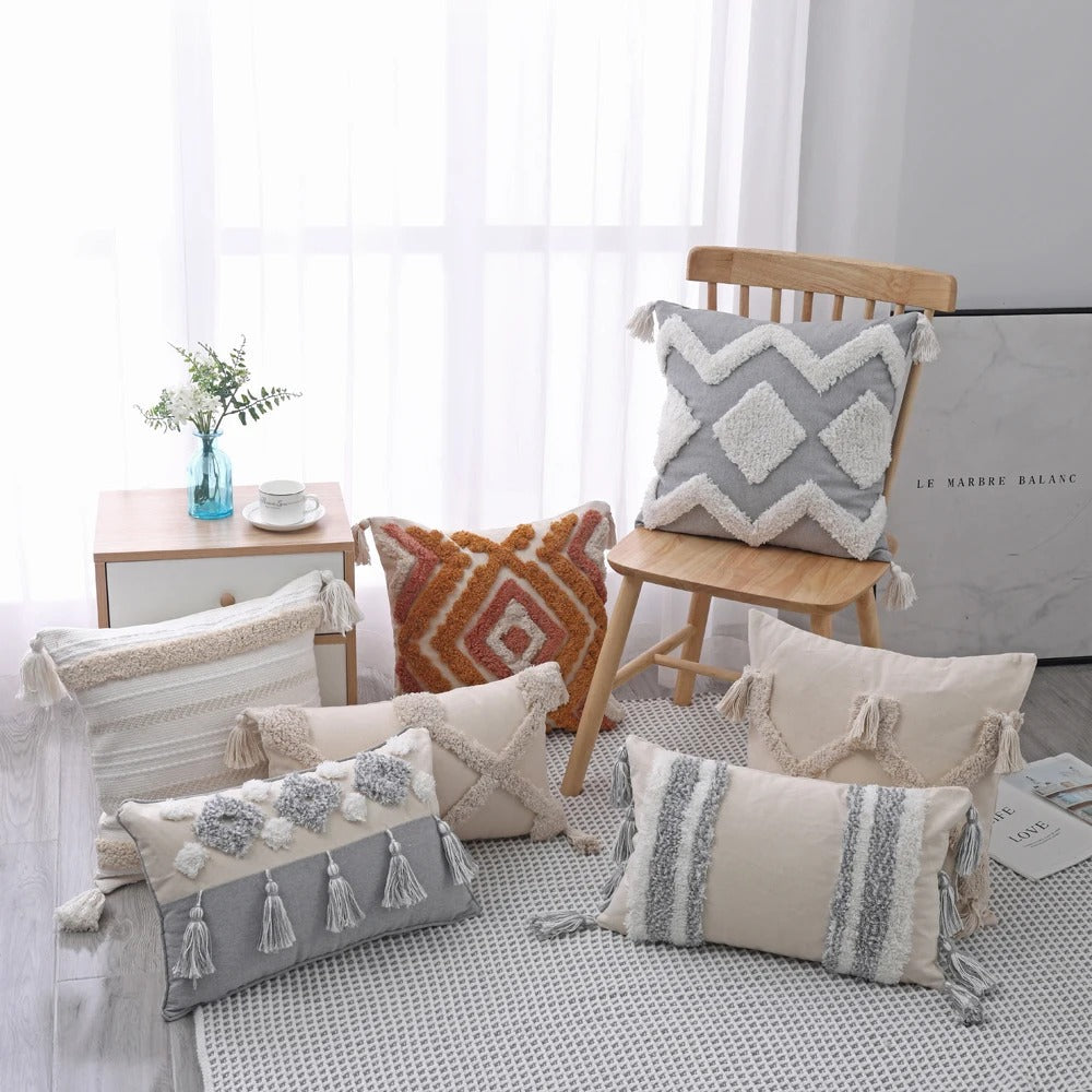 Boho Tufted Cushion Cover - Moroccan Boho Tufted
