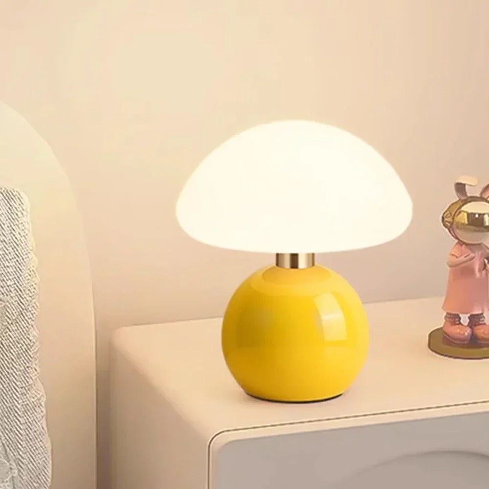 Mushroom Table Lamp - Elegant Cream LED Accent Light