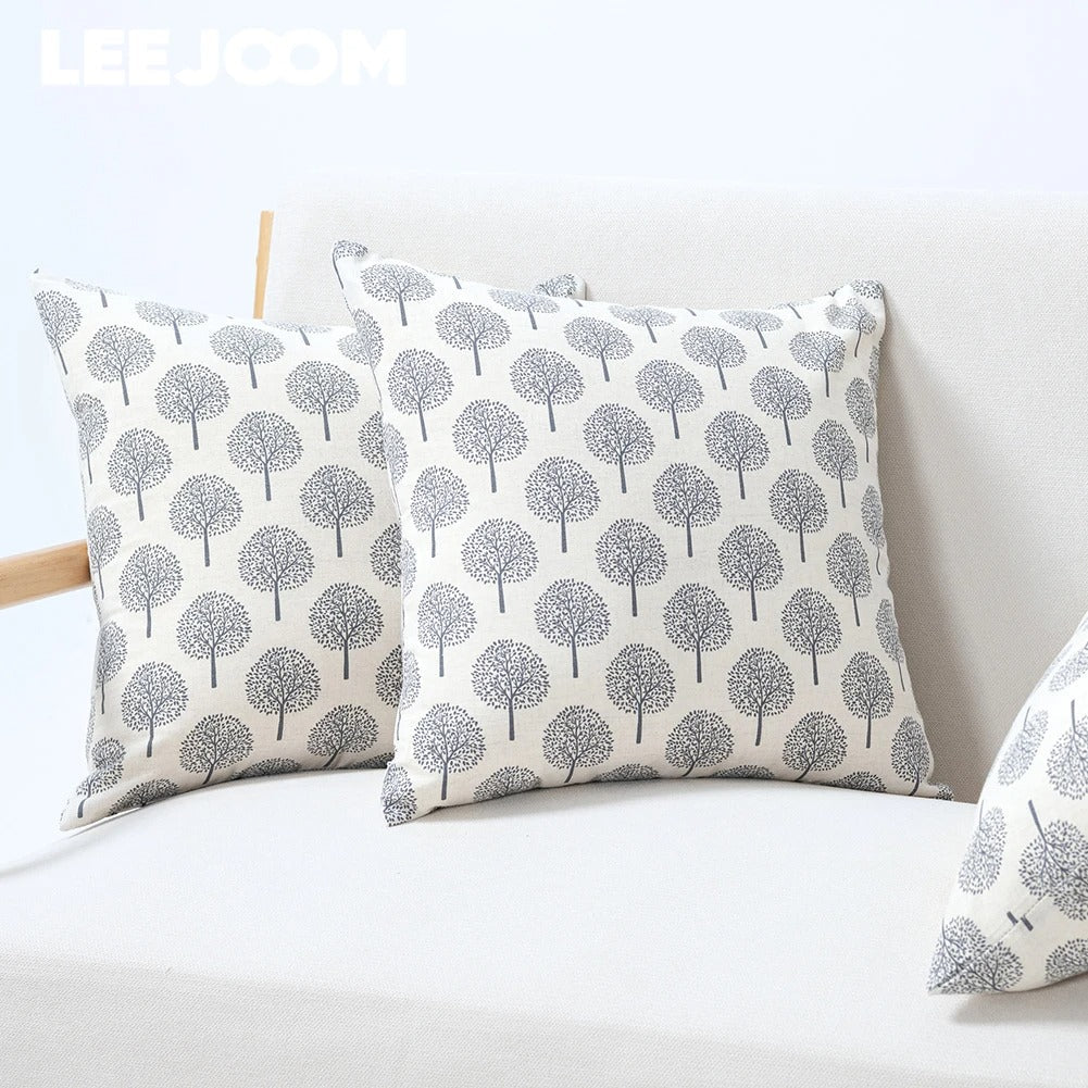 Seraphine Linen Cushion Cover - Refined Textile Print