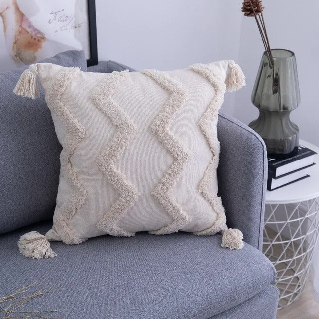 Boho Tufted Cushion Cover - Moroccan Boho Tufted