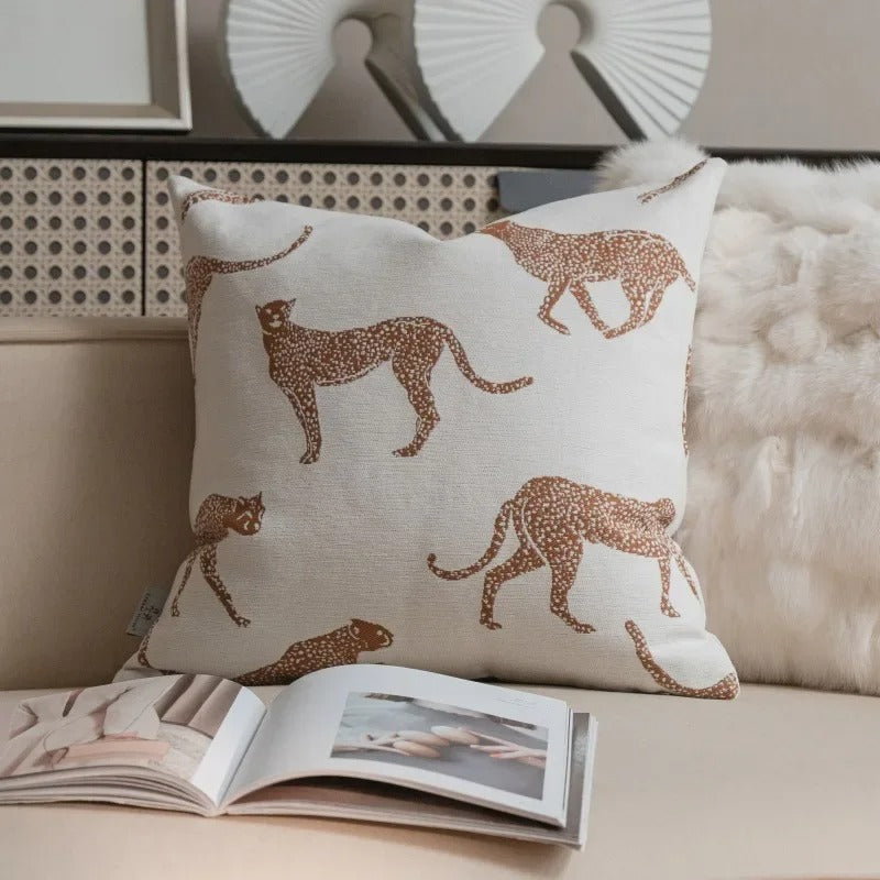 VelvetGlow Cushion Cover - Double-Sided Geometric Jacquard